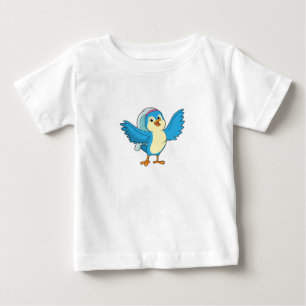 ヴェールをまとった花嫁としての鳥 ベビーTシャツ