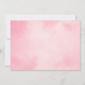 ヴェールを被った花を手に持つ花嫁の結婚前お茶会 招待状 (裏面)