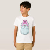 ヴェールを被った花嫁の豚 Tシャツ (正面フル)