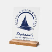 ヴェール前の最終セイルバチェロレッテ アクリルサイン (傾斜)