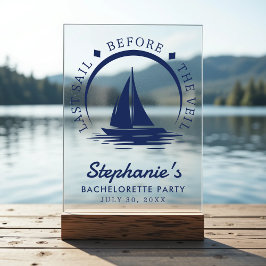 ヴェール前の最終セイルバチェロレッテ アクリルサイン