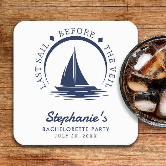 ヴェール前の最終セイルバチェロレッテ スクエアペーパーコースター