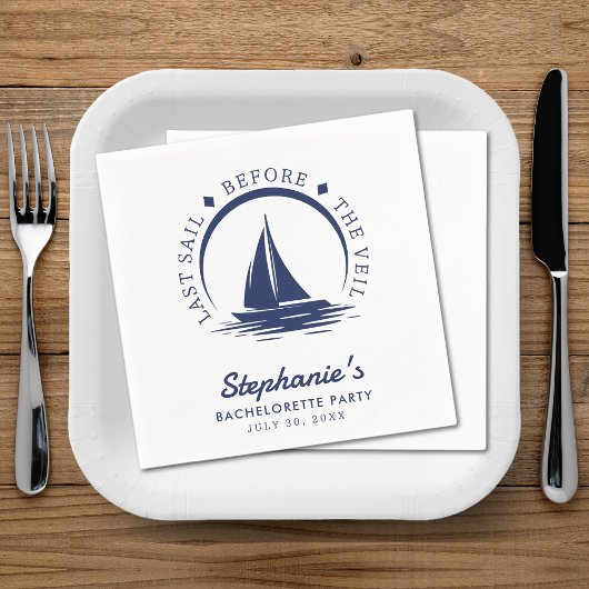 ヴェール前の最終セイルバチェロレッテ スタンダードカクテルナプキン