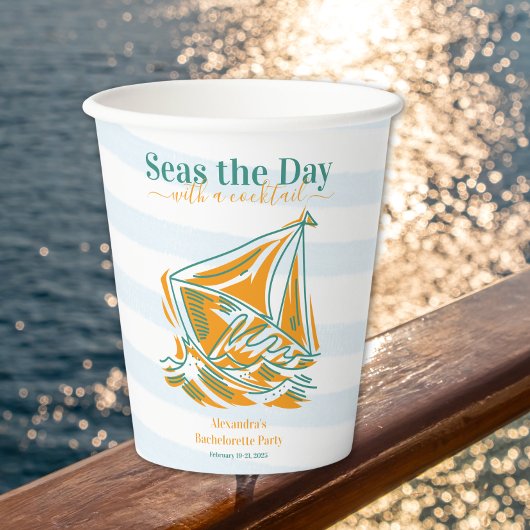 ヴェール前の最終セイルバチェロレッテ 紙コップ