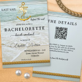 ヴェールQR週末の前の最終セイルバチェロレッテ 招待状