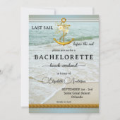 ヴェールQR週末の前の最終セイルバチェロレッテ 招待状 (正面)
