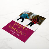 ヴェーレ・ヴィアノーチェ、スロバキアのメリークリスマスエレガント。 箔シーズンカード (回転した状態)