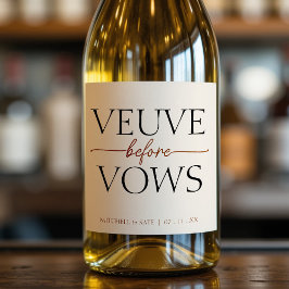 ヴェーヴウィーヴウズタンブラウンブライダルシャワー スパークリングワインラベル