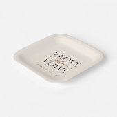 ヴェーヴウィーヴウズタンブラウンブライダルシャワー ペーパープレート (傾斜あり)