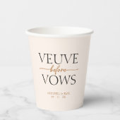 ヴェーヴウィーヴウズタンブラウンブライダルシャワー 紙コップ (正面)