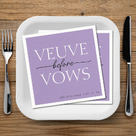 ヴェーヴウィーヴラベンダーパープルブライダルシャワー スタンダードカクテルナプキン