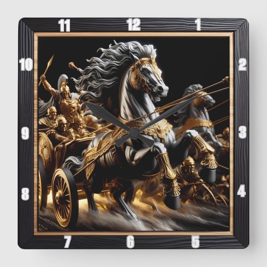 ヴォイド戦車：鉄ハート スクエア壁時計 (正面)