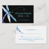 ヴォギッシュドラゴンフライマッサージ+スパアポイントメントカード 予約カード (正面/裏面)