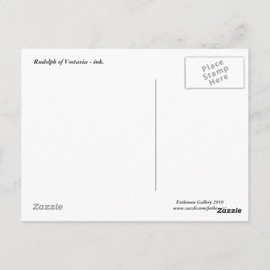 ヴォスタビアのルドルフ – はがき (裏面)