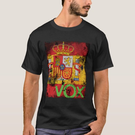ヴォックススペインLa Espana Viva選挙バンデラ国旗Gi Tシャツ (正面)