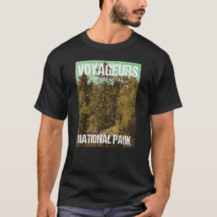ヴォヤギアーズナショナルパークミネソタポスターデザイン Tシャツ