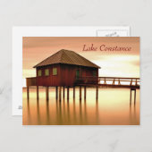 ヴォラルベルグのブレゲンツ近くの湖コンスタンス ポストカード (正面/裏面)