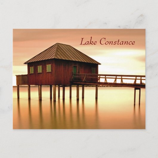 ヴォラルベルグのブレゲンツ近くの湖コンスタンス ポストカード (正面)