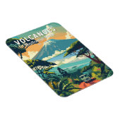 ヴォルカノナショナルパークルワンダトラベルアートヴィンテージ マグネット (右側)