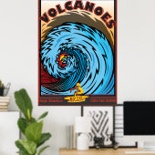 ヴォルカバハメキシコサーフブレイクサーフィン ポスター (ホームオフィス)