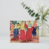 ヴォルガの若い女性たち、1915年 ポストカード (スタンド正面)