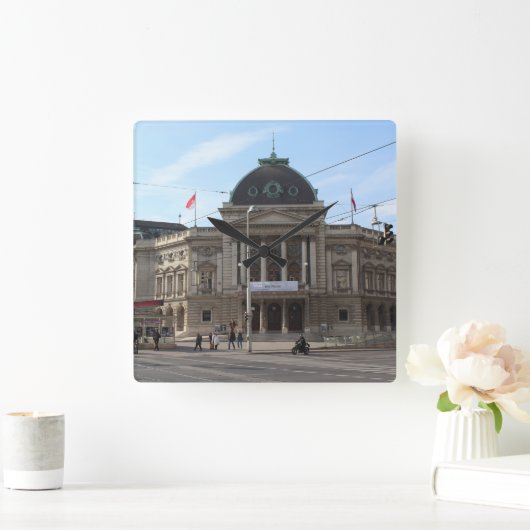 ヴォルクシアターウィーンオーストリア スクエア壁時計 (ホーム)