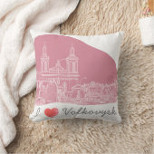 ヴォルコビスクベラルーシ建築大聖堂が大好き クッション (ブランケット)