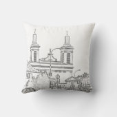 ヴォルコビスクベラルーシ建築大聖堂が大好き クッション (裏面)
