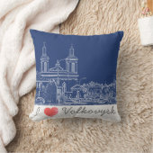 ヴォルコビスクベラルーシ建築大聖堂が大好き クッション (ブランケット)