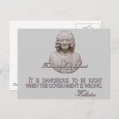 ヴォルテールの名言：誤った政府について ポストカード (正面/裏面)