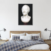 ヴォルテールの胸像はウィッグなしで1778年 キャンバスプリント (インサイチュ (寝室))