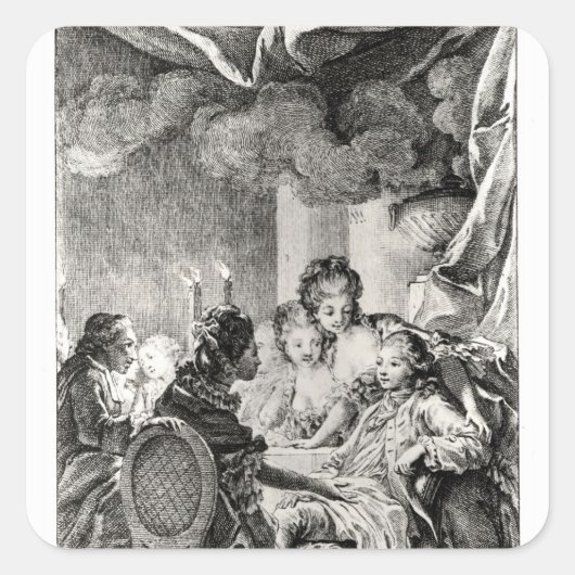 ヴォルテールの「L'Ingenu」のシーン スクエアシール (正面)