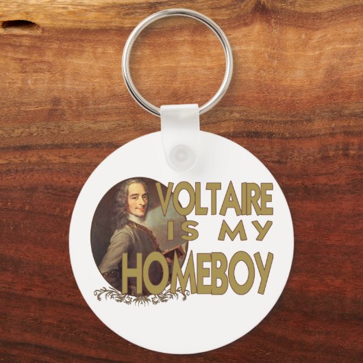 ヴォルテールは私の家の男の子だ キーホルダー (正面)