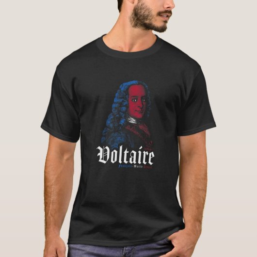 ヴォルテール哲学者の啓蒙人間的フィル Tシャツ (正面)