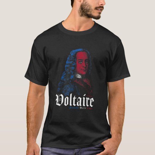 ヴォルテール哲学者の啓蒙人間的フィル Tシャツ (正面)