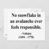 ヴォルテール引用文6b ポストカード (正面/裏面)