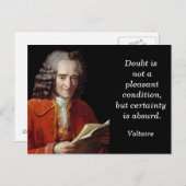 ヴォルテール引用文 – ポストカード (正面/裏面)