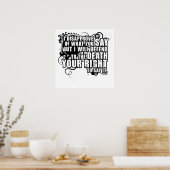 ヴォルテール引用文(B&W) ポスター (キッチン)