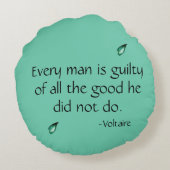 ヴォルテール感動的引用文 ラウンドクッション (裏面)