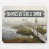 ヴォルテール感動的引用文「常識」 マウスパッド (正面)