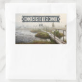 ヴォルテール感動的引用文「常識」 長方形シール (バッグ)