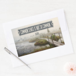 ヴォルテール感動的引用文「常識」 長方形シール