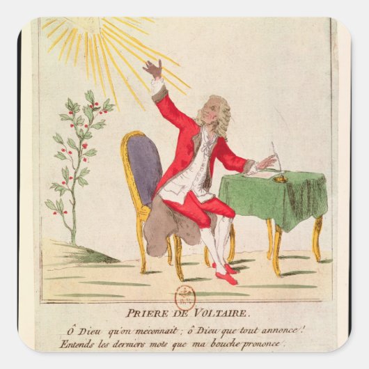 ヴォルテール祈りの言葉 スクエアシール (正面)