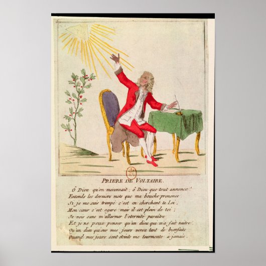 ヴォルテール祈りの言葉 ポスター (正面)