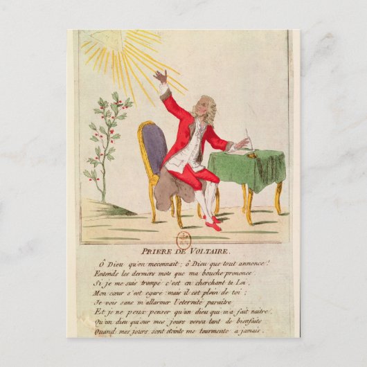 ヴォルテール祈りの言葉 ポストカード (正面)