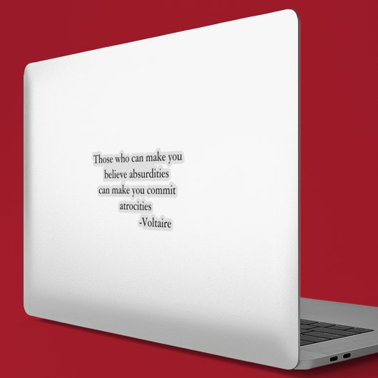 ヴォルテール警告引用文 シール