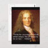ヴォルテール・コピー考え・引用文 ポストカード (正面/裏面)