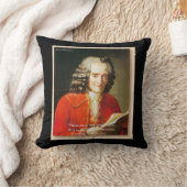 ヴォルテール「敵を作る」引用文人力車がピルを投げる クッション (ブランケット)