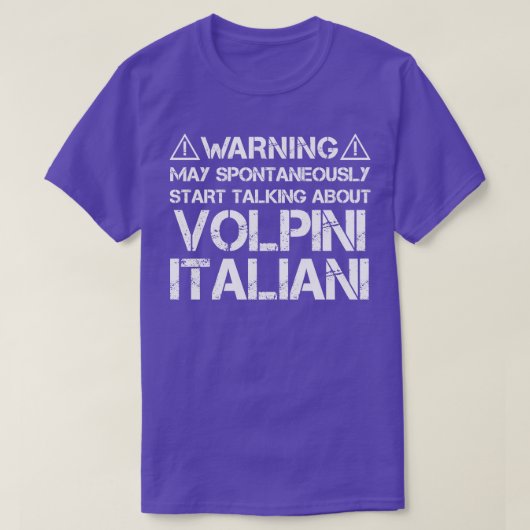 ヴォルピーノ・イタリアーノ 警告 Tシャツ (デザイン正面)