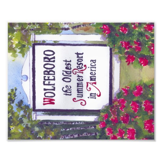 ヴォルフェボロニューハンプシャーウェルカムサイン フォトプリント            (正面)